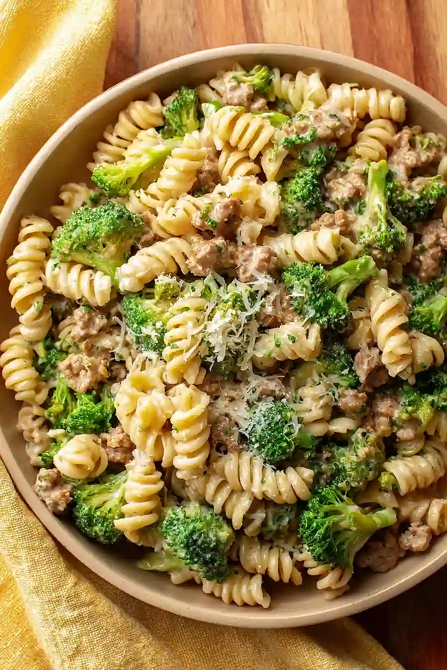 ground turkey alfredo pasta