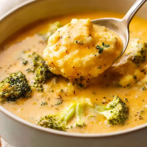 broccoli cheddar soup with dumplings