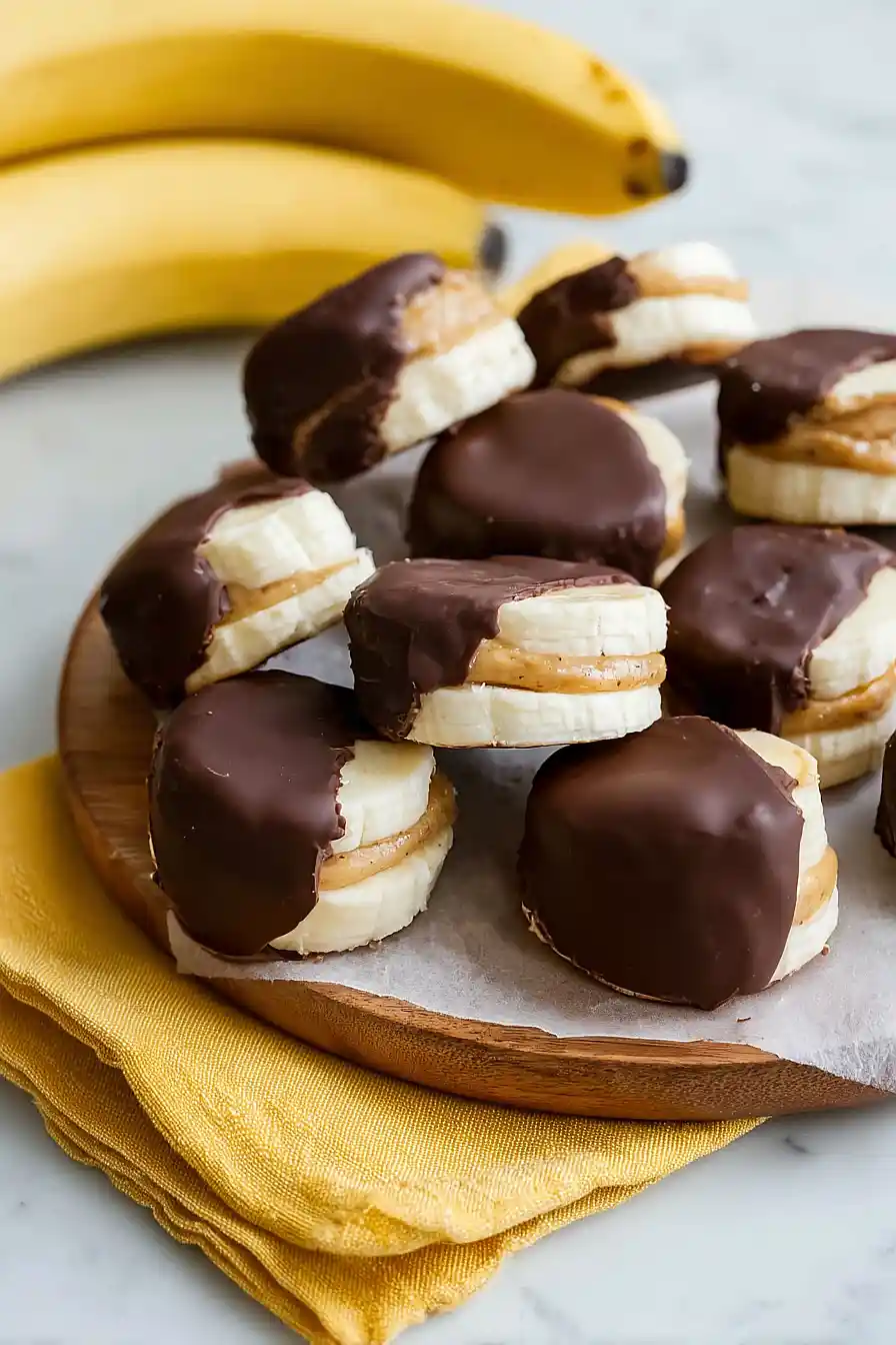 frozen peanut butter banana bites
