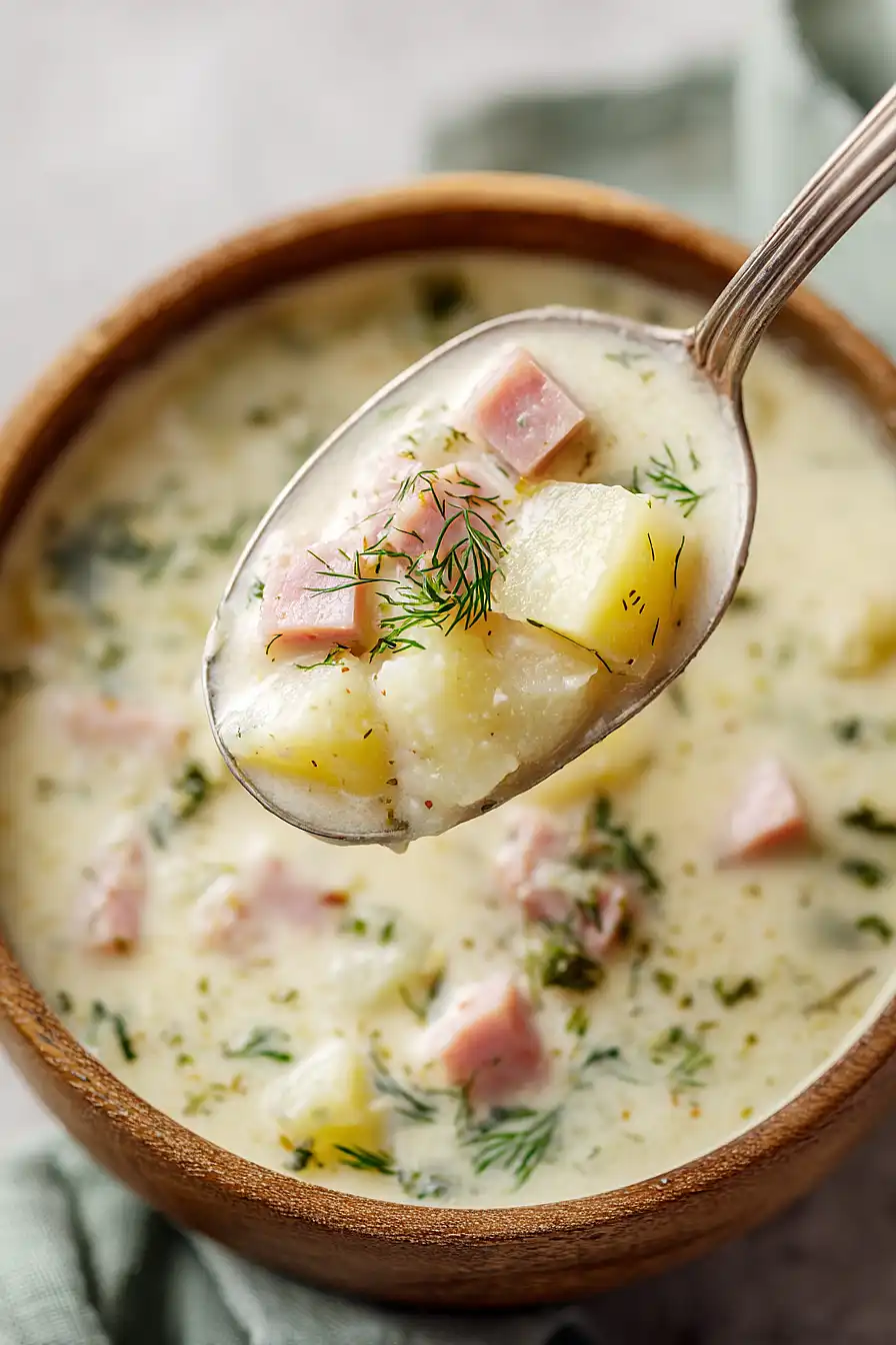 ham and dill potato cream cheese soup