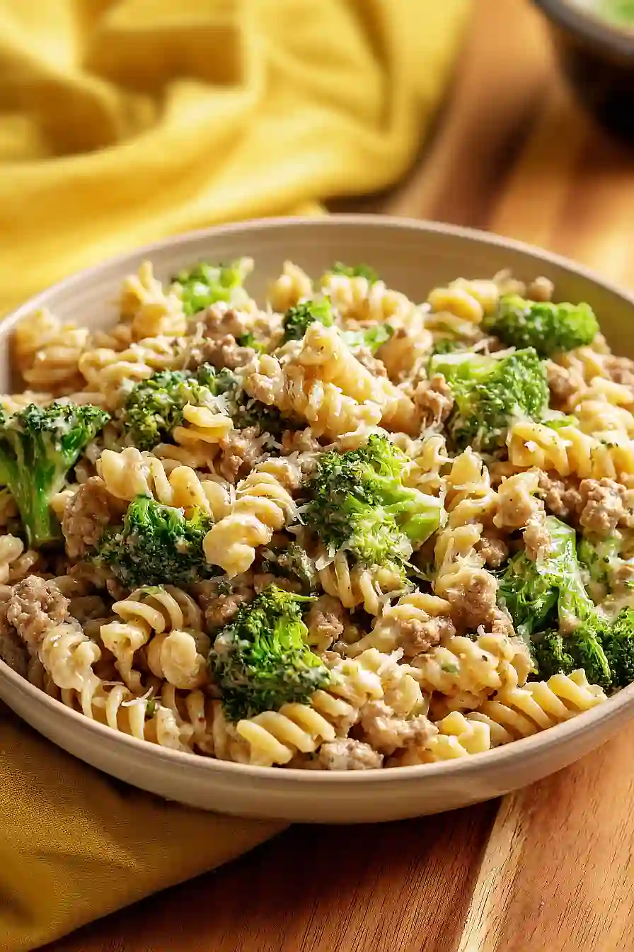 ground turkey alfredo pasta