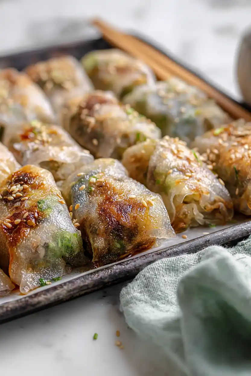 ground turkey rice paper dumplings