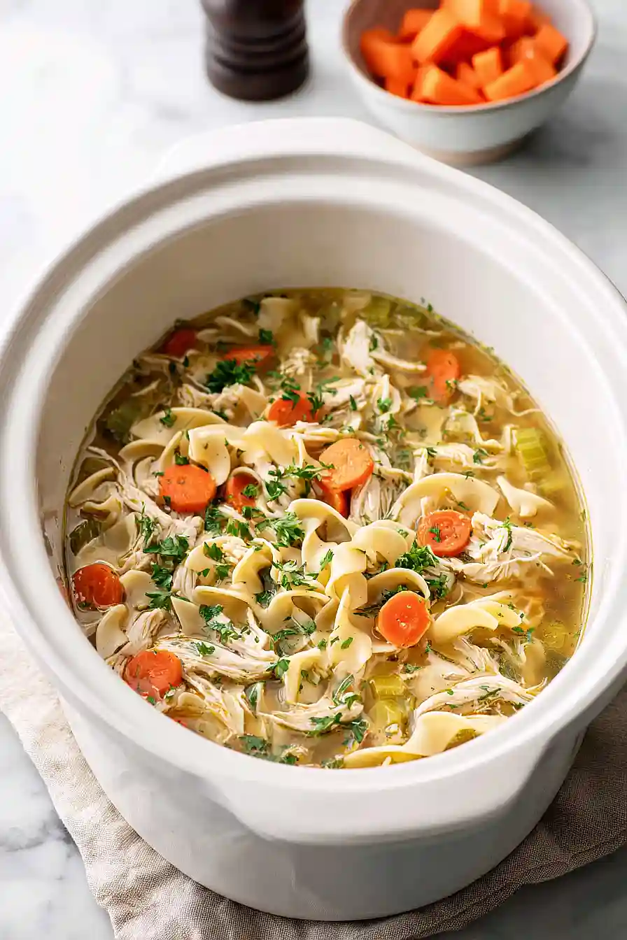 slow cooker chicken noodle soup