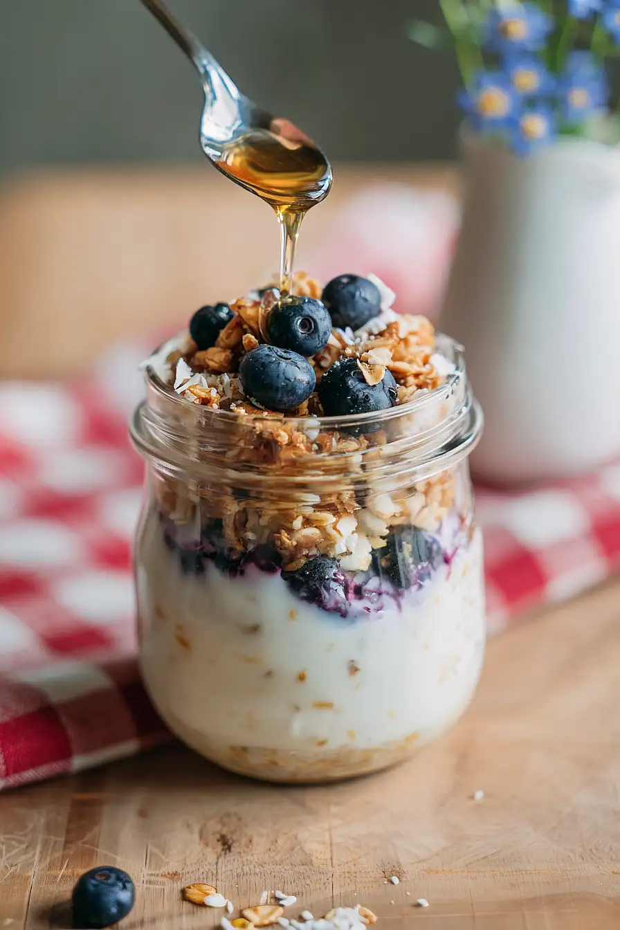overnight oats with milk and honey
