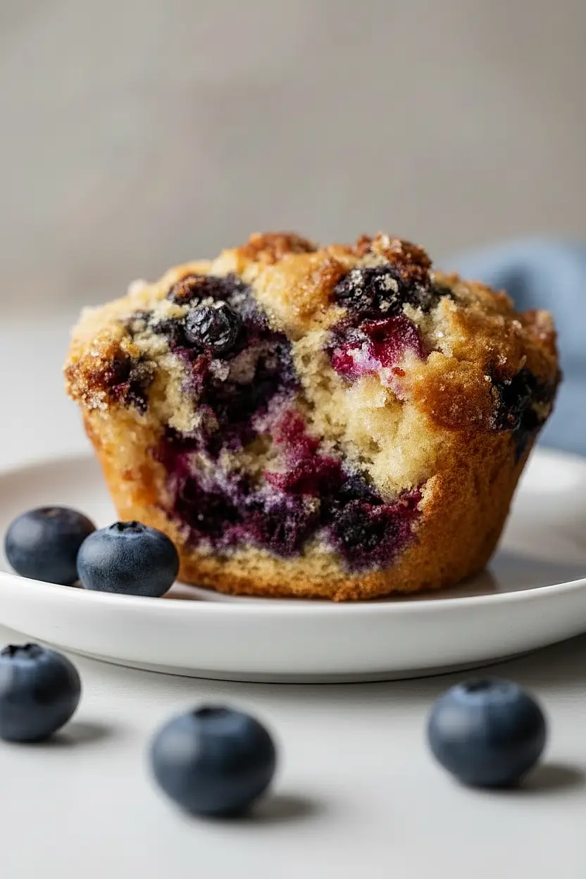 blueberry cottage cheese muffins