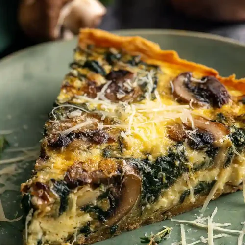 gluten free spinach and mushroom quiche