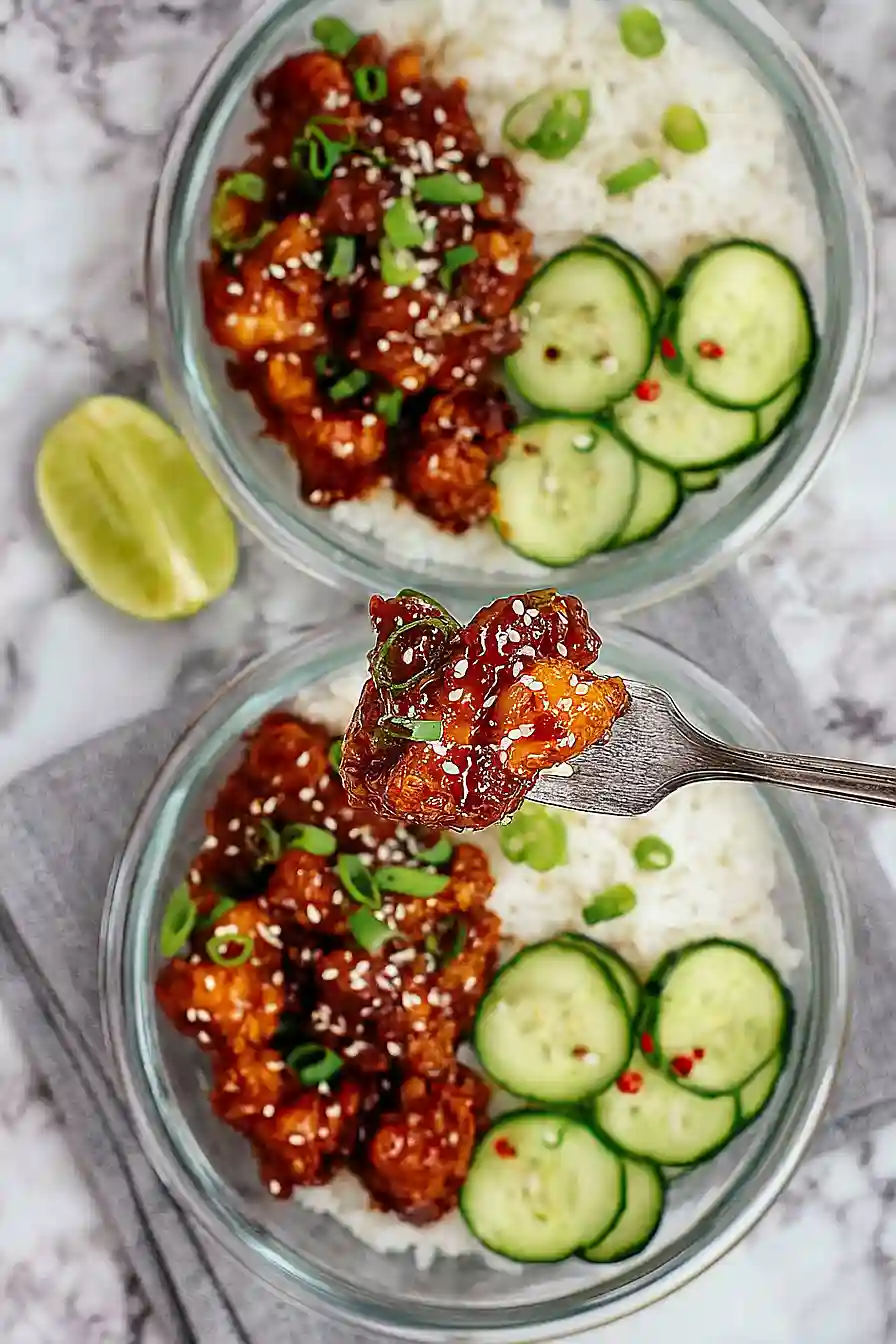Protein Korean Fried Chicken and Rice Bowls