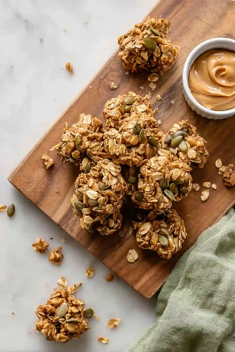 peanut butter banana granola bites