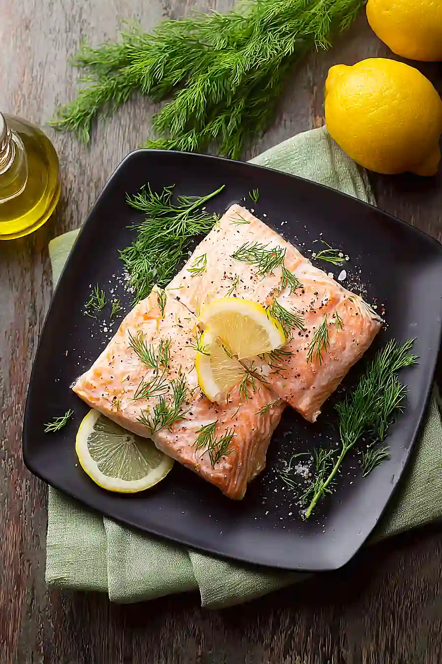 poached salmon