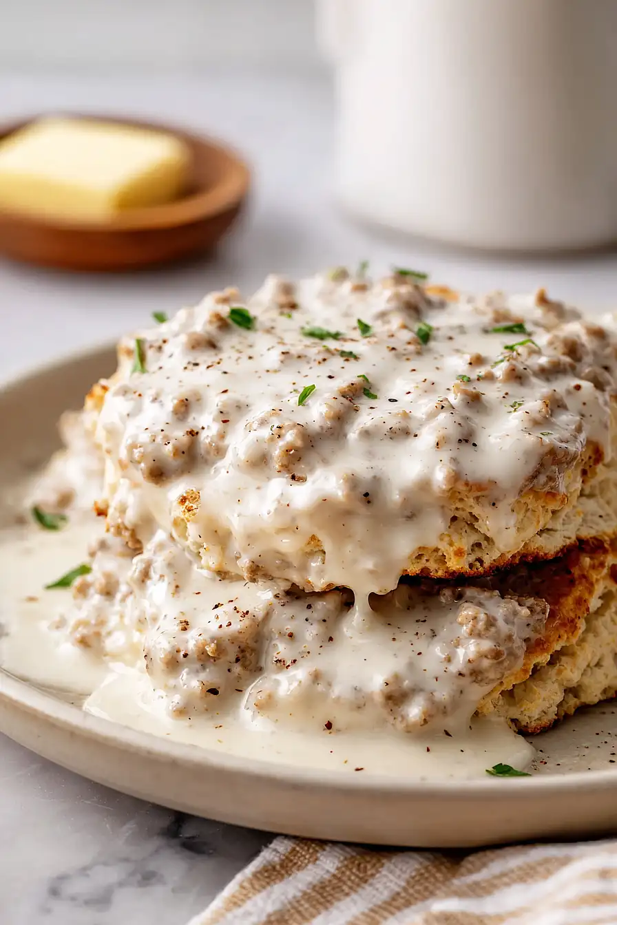 ground turkey white gravy