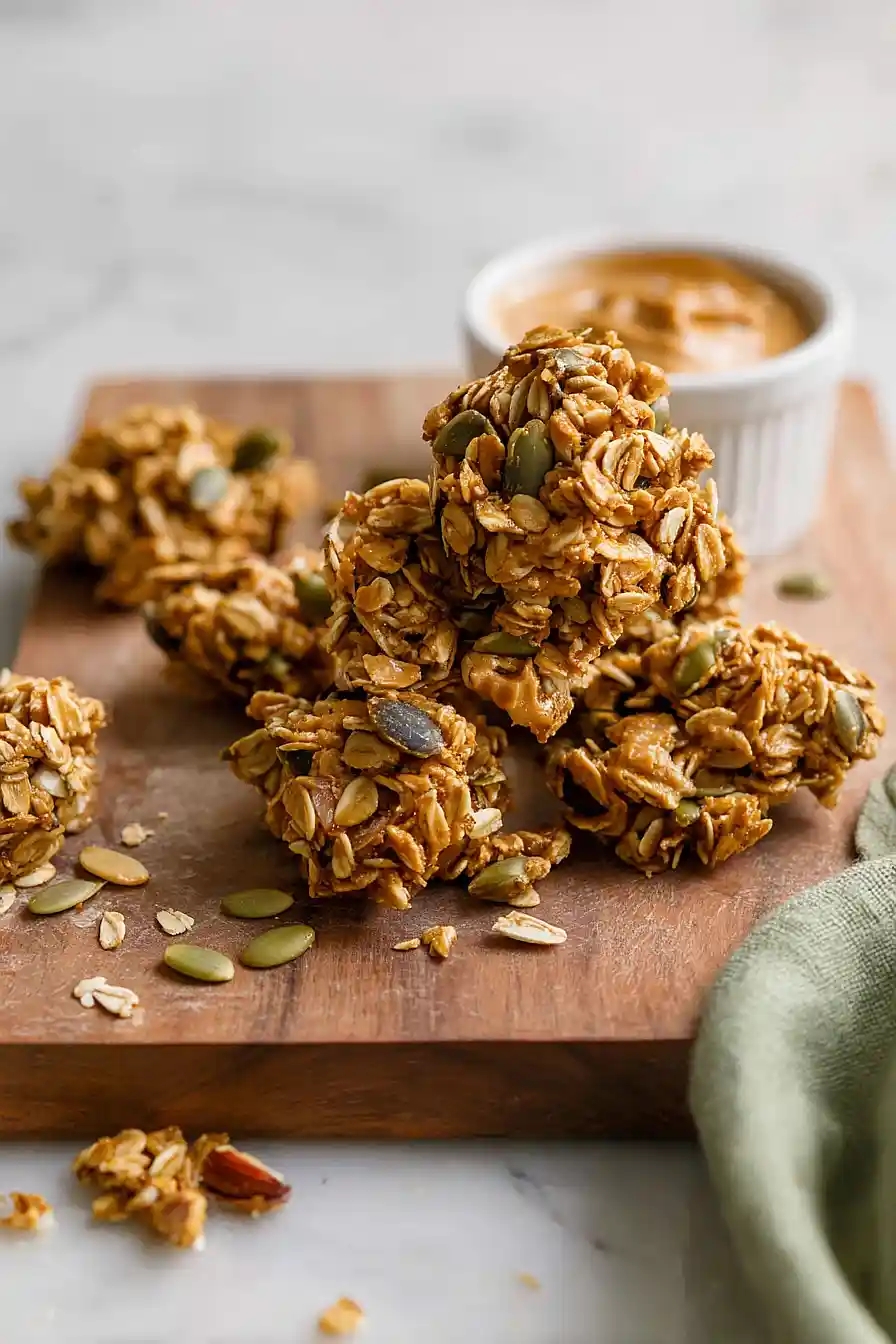 peanut butter banana granola bites