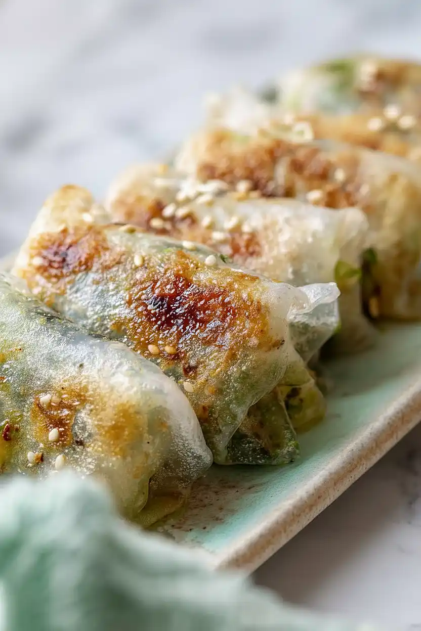ground turkey rice paper dumplings