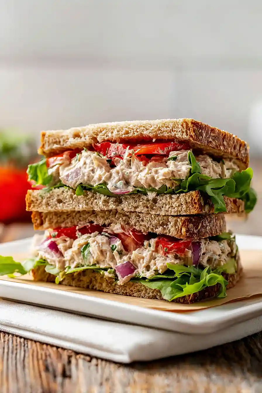 mediterranean tuna salad sandwich