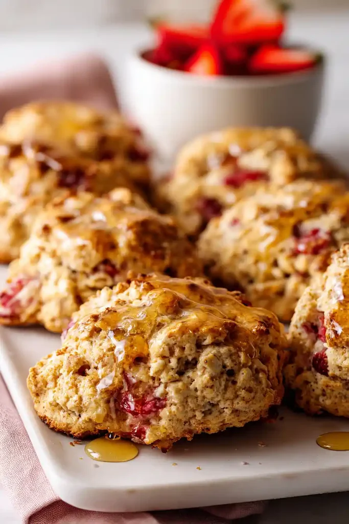 strawberry honey scones