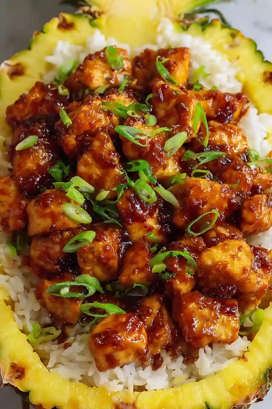 chicken pineapple boats