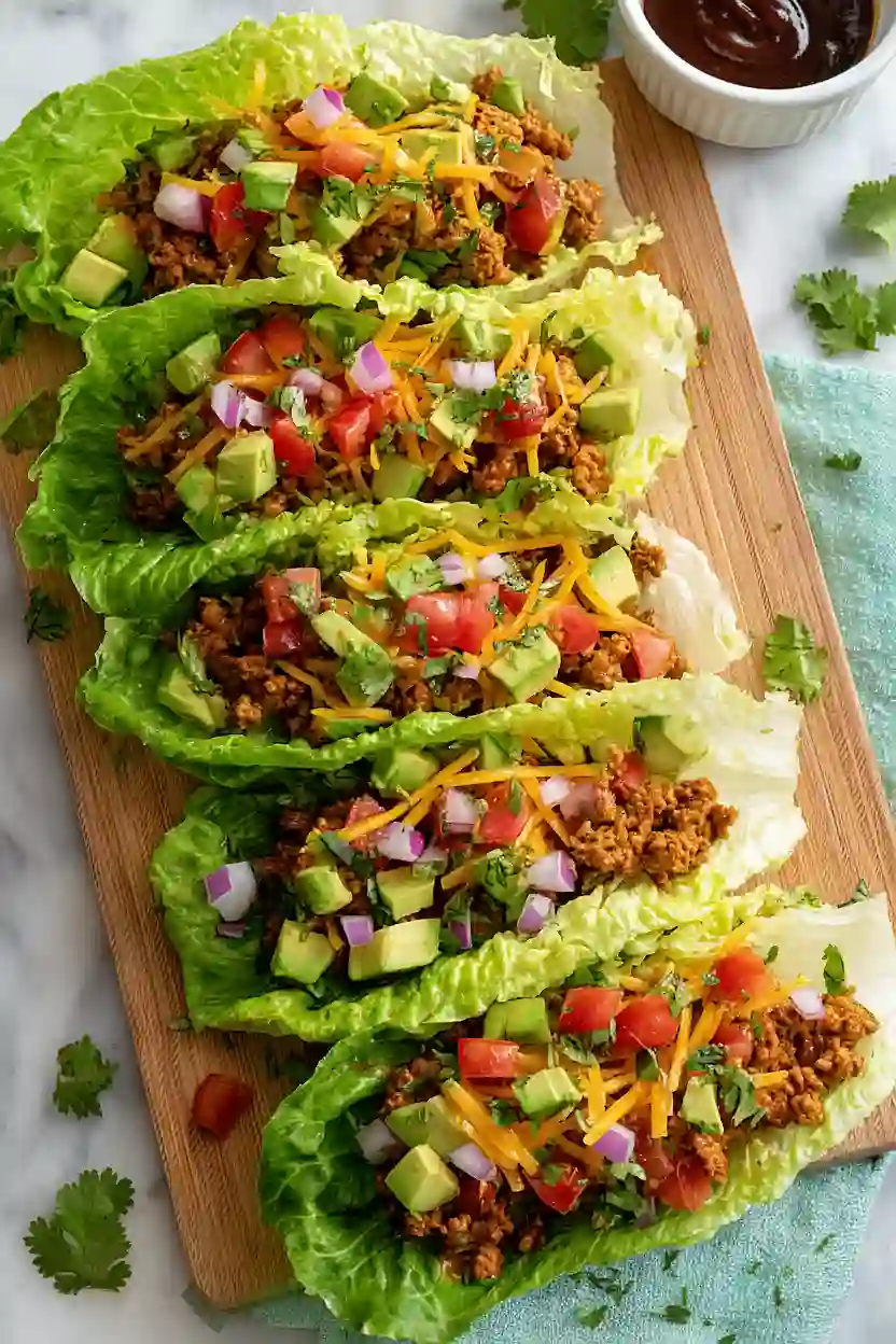 ground turkey taco lettuce wraps