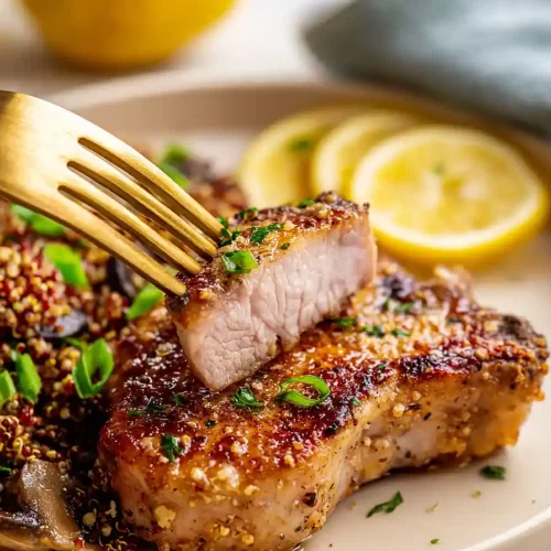 pork chops with quinoa