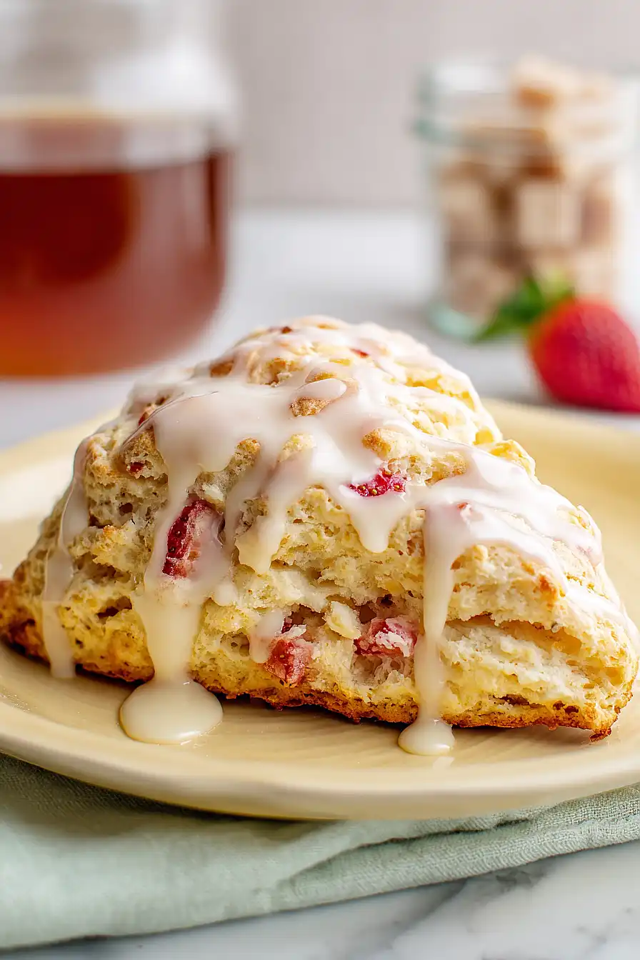 strawberry and cream scones