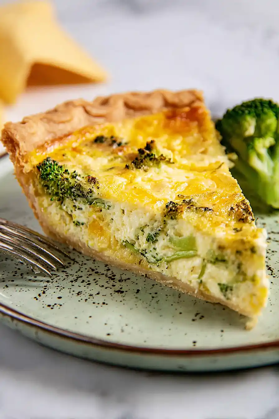 broccoli and cheddar quiche