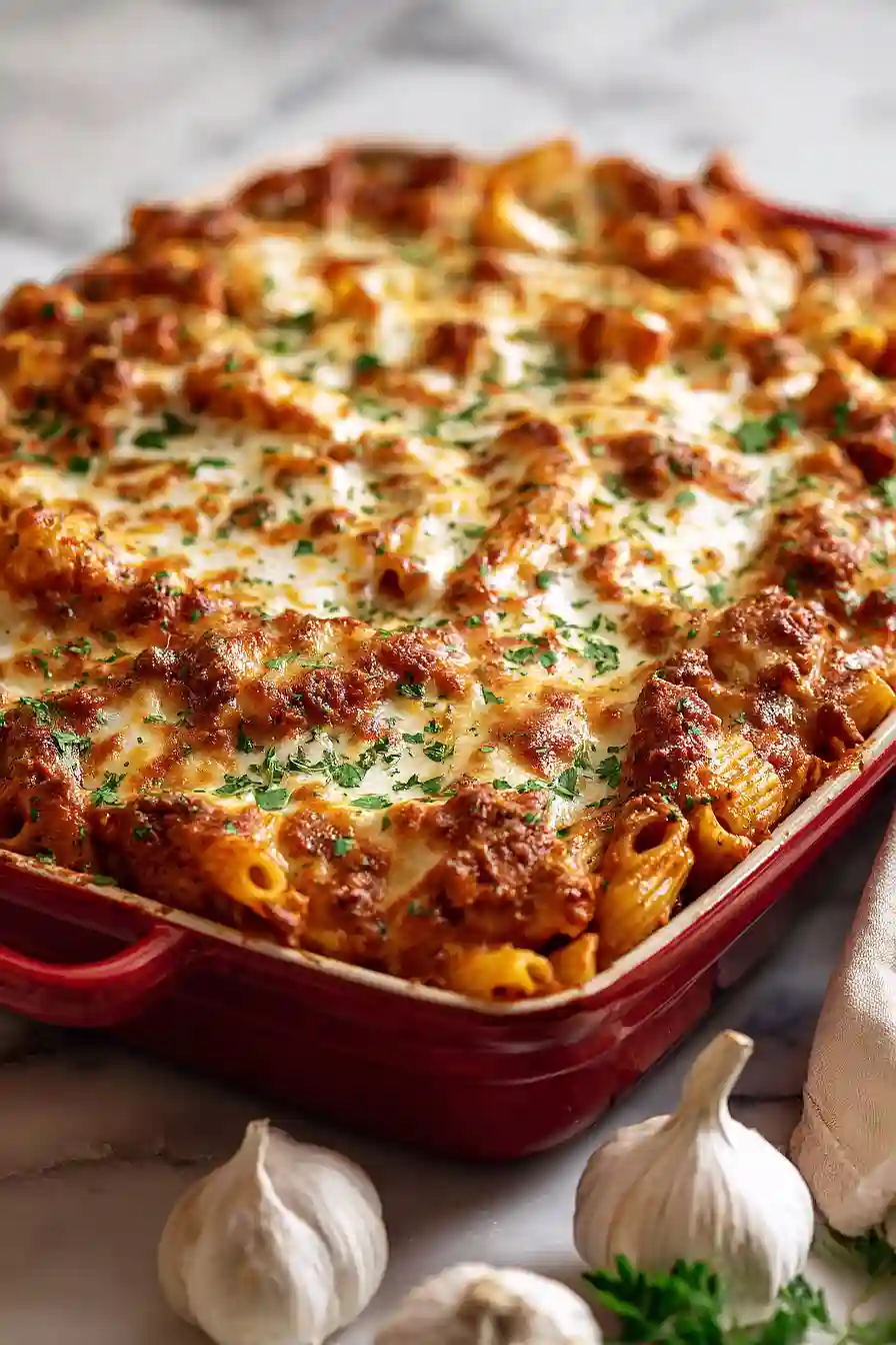 baked mostaccioli with ricotta