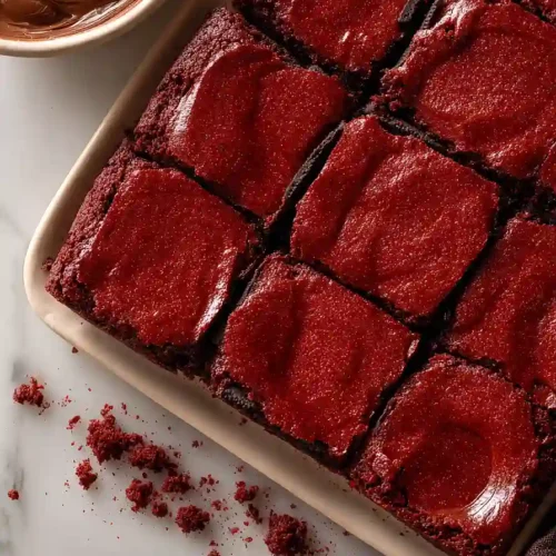 red velvet nutella brownies