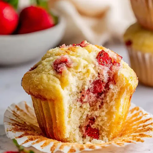 eggless strawberry muffins