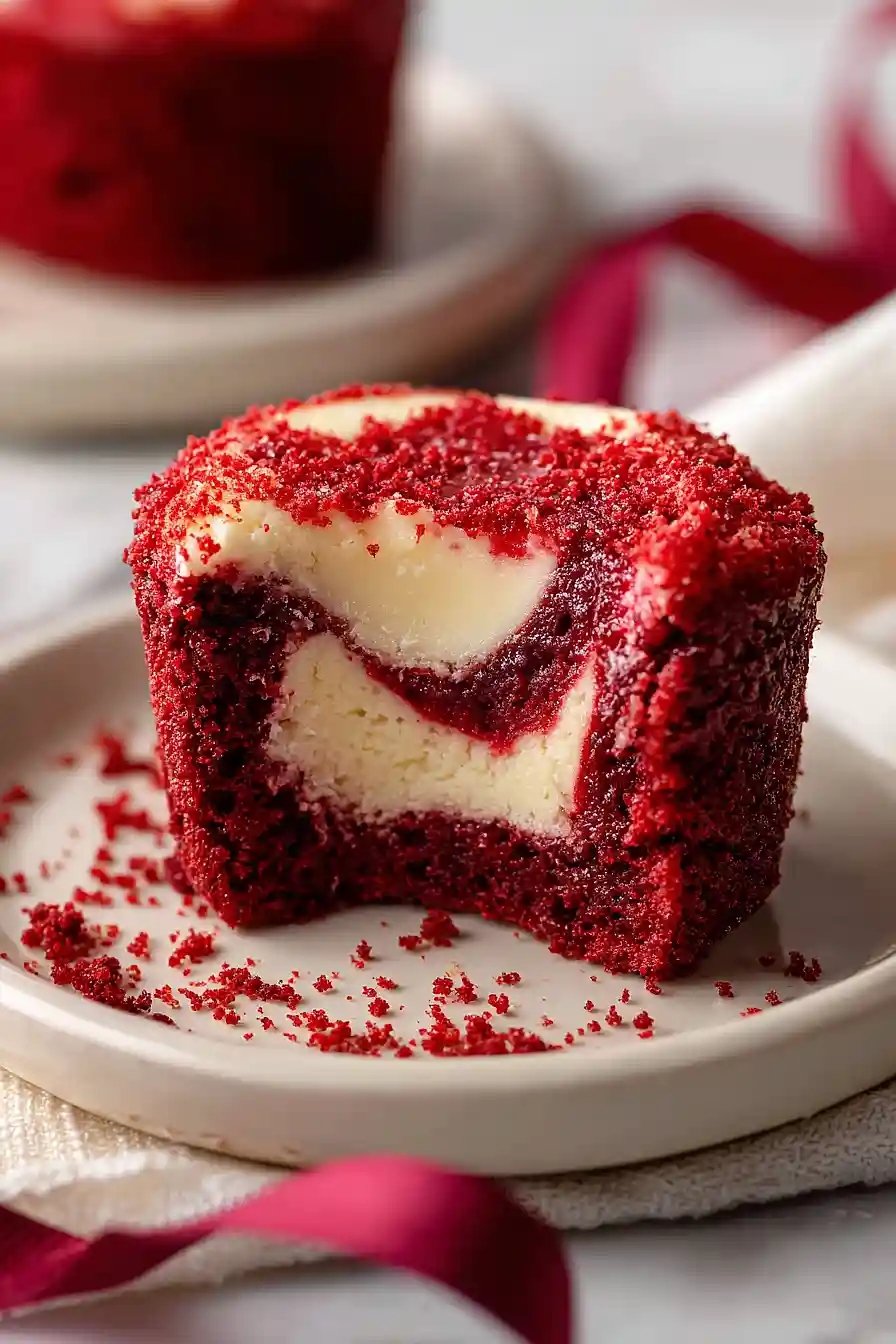 red velvet brownie bites