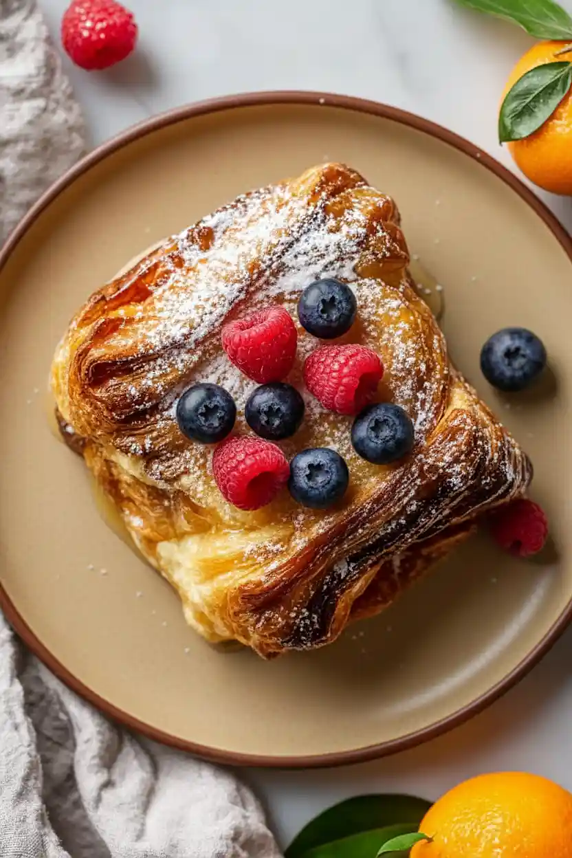 overnight croissant french toast bake