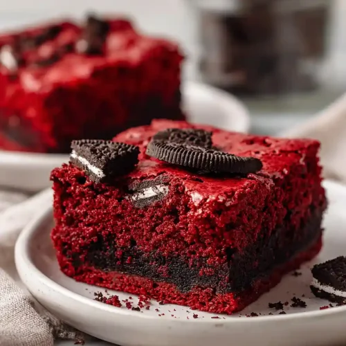 red velvet oreo brownies