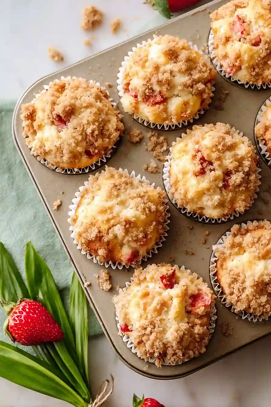 strawberry cheesecake muffins