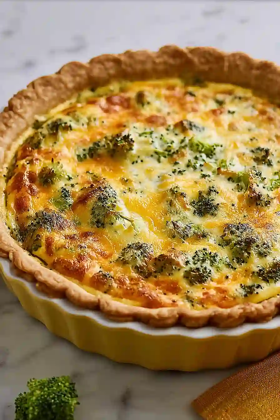 broccoli and cheddar quiche
