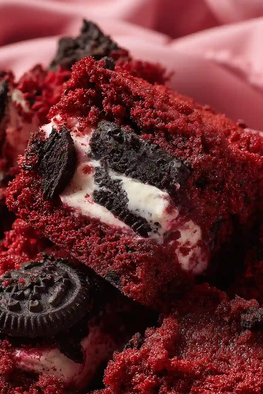 red velvet cookies and cream brownies