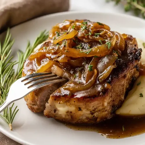 french onion pork chops