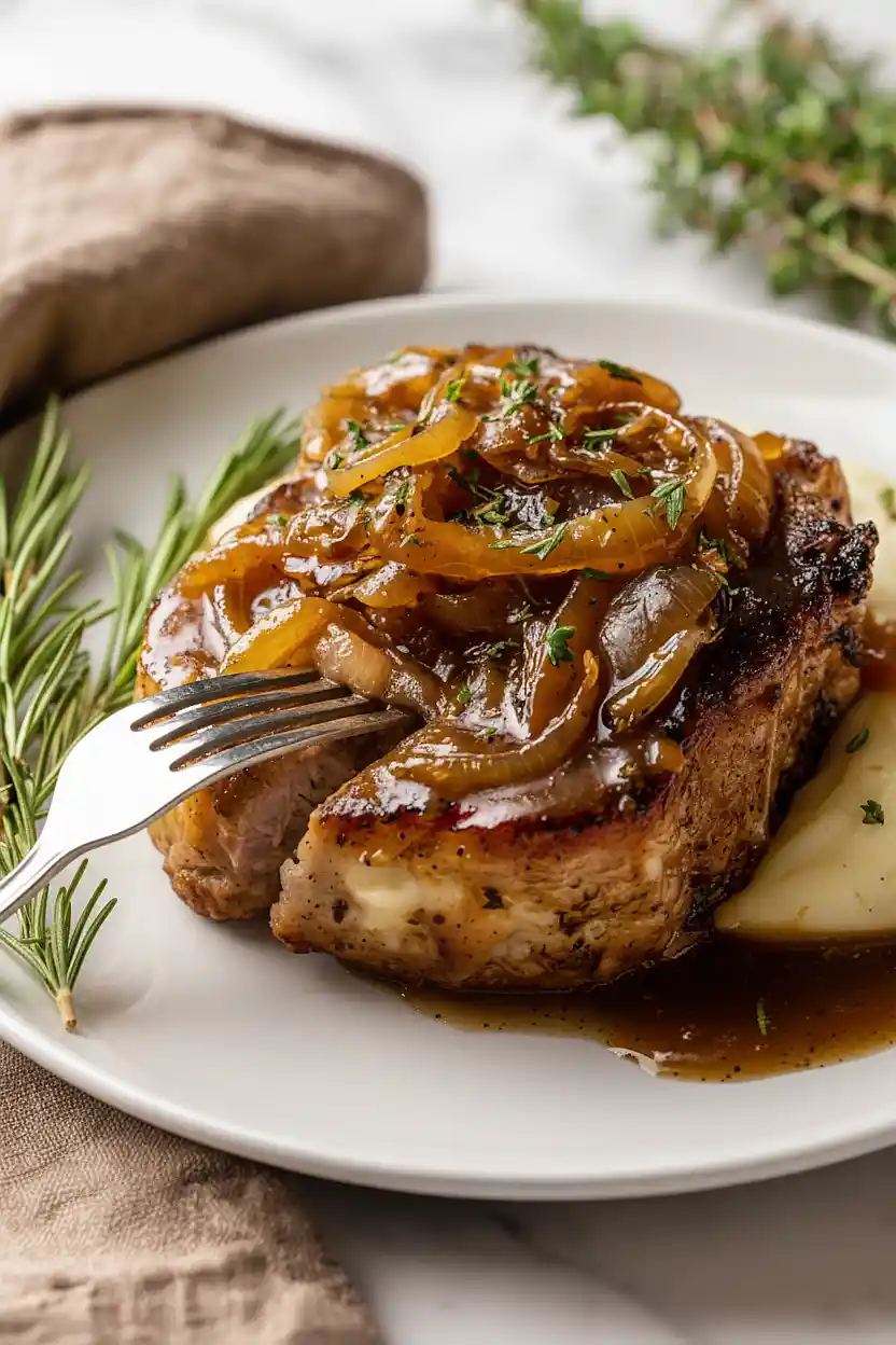 french onion pork chops