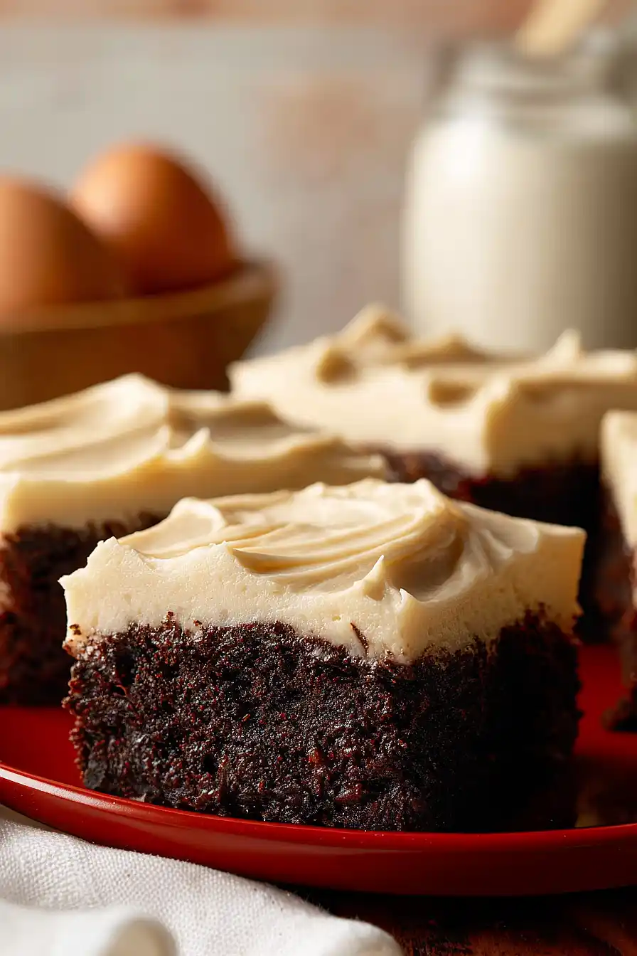 espresso brownies with frosting