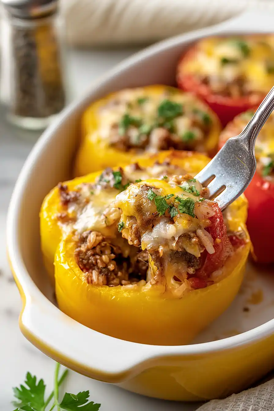 ground beef stuffed bell peppers