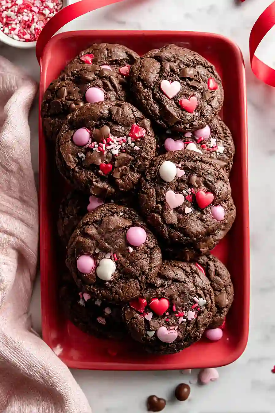 valentine's day pudding cookies