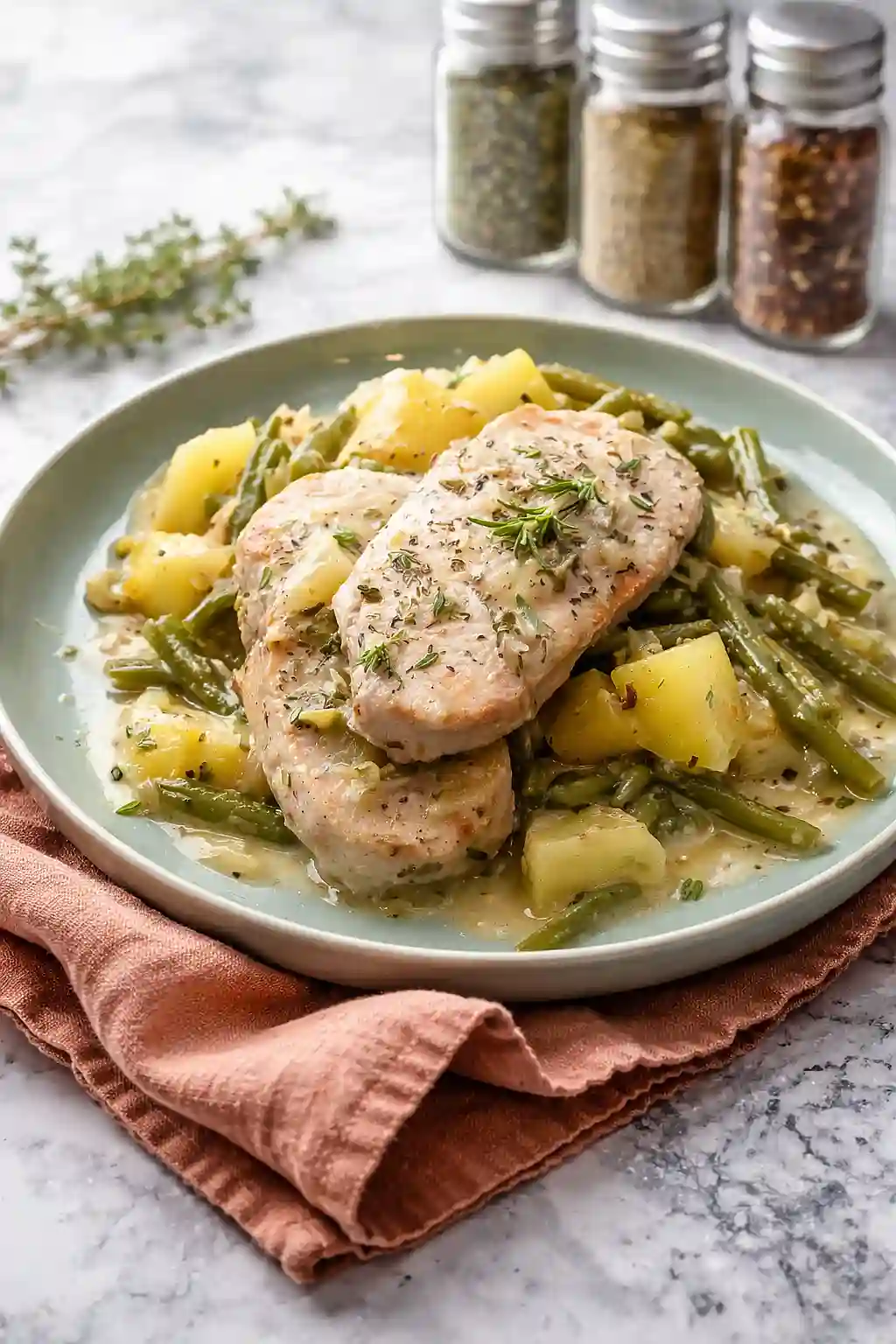 crock pot pork chops with green beans and potatoes