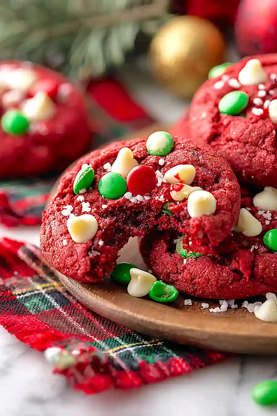 red velvet christmas cookies
