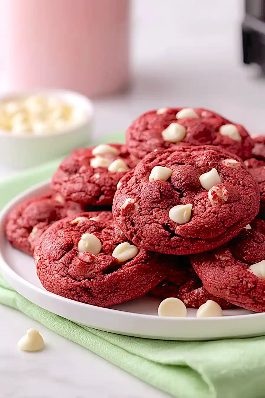 air fryer red velvet cookies