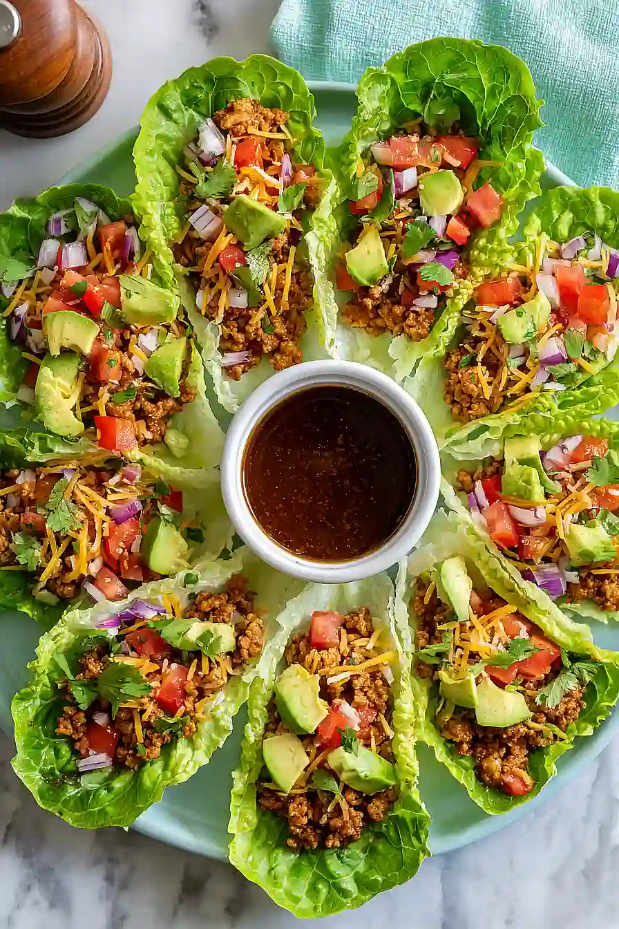 ground turkey taco lettuce wraps