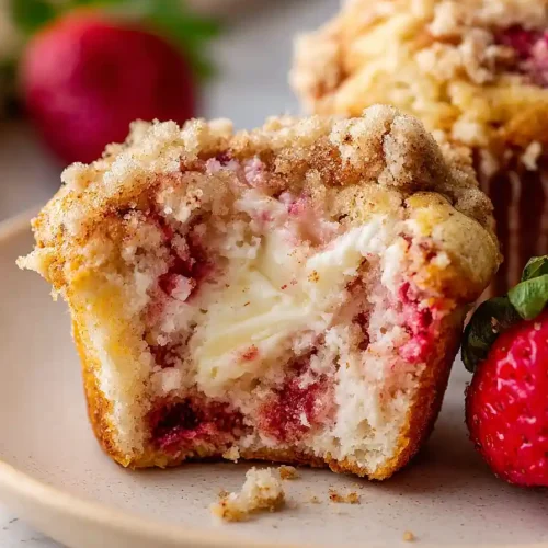strawberry cheesecake muffins