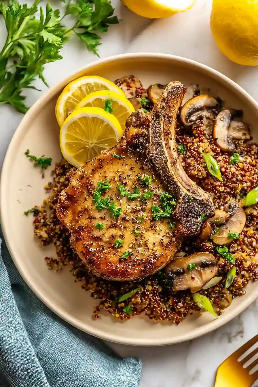 pork chops with quinoa