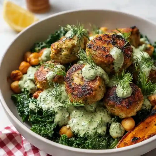 Herby Chicken Meatball Bowl