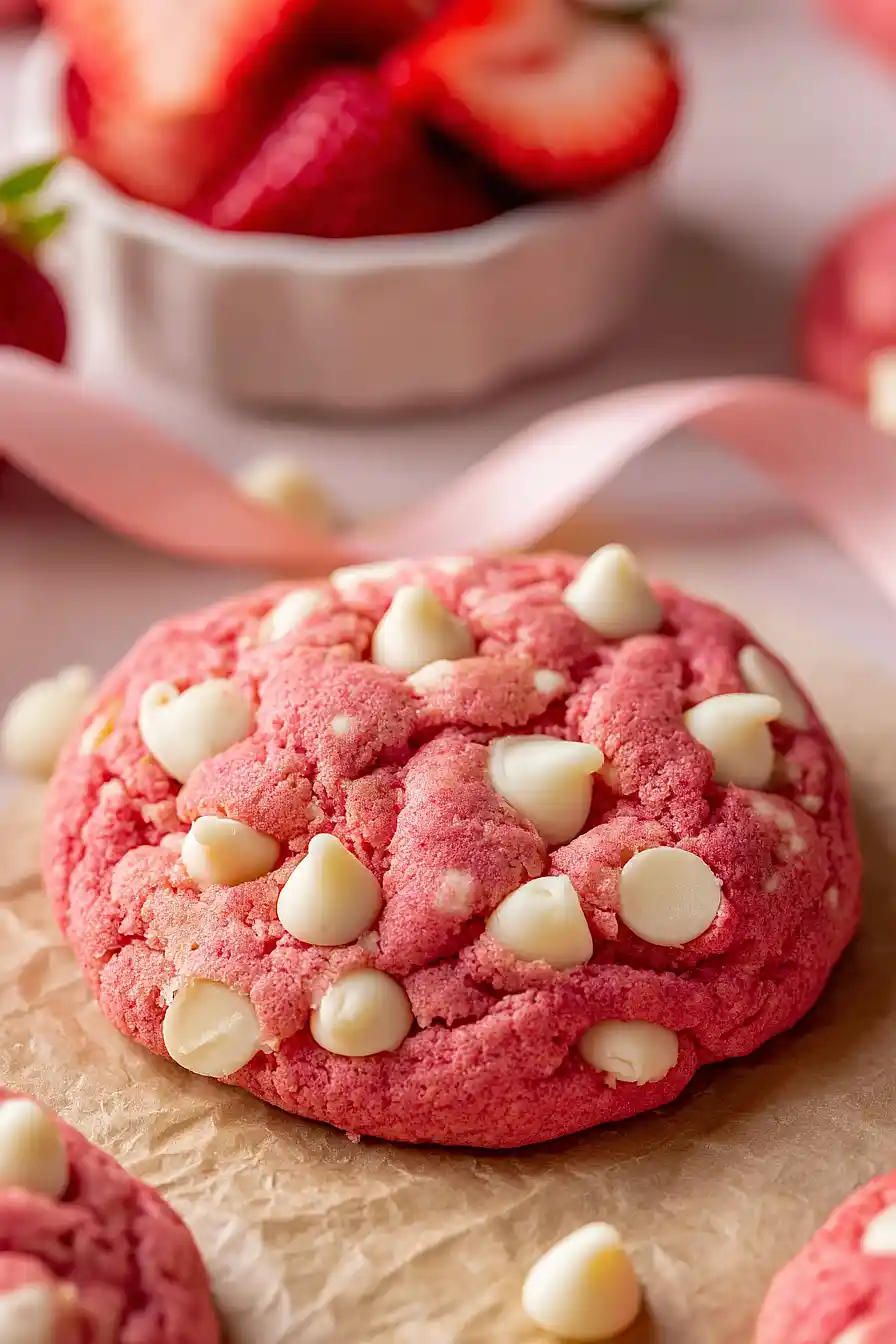 valentine's day strawberry cookies