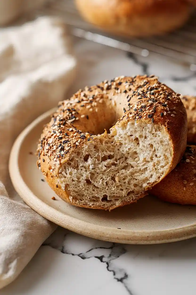 protein bagels with fresh milled flour