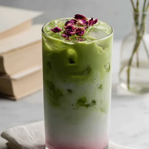 Matcha Five Roses 5-Ingredient Matcha Rose Latte - theamazingfood