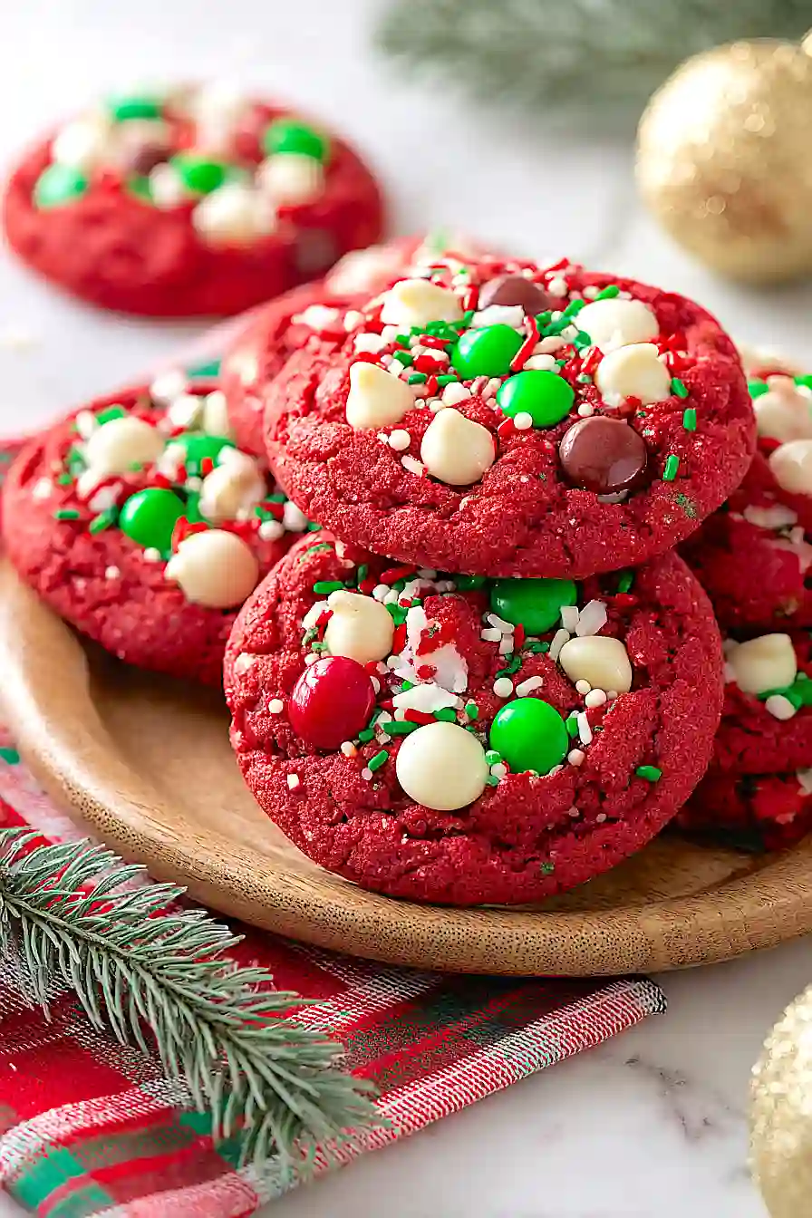 red velvet christmas cookies