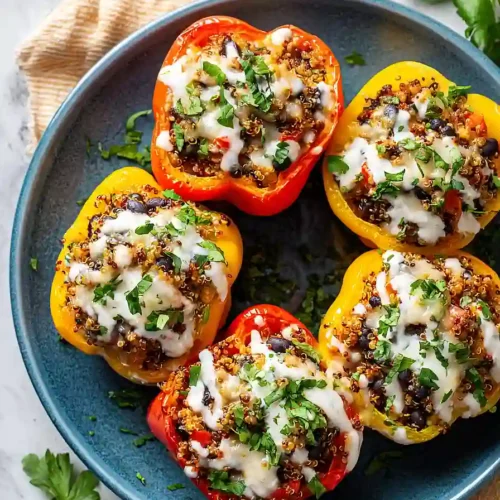 crockpot ground turkey stuffed peppers