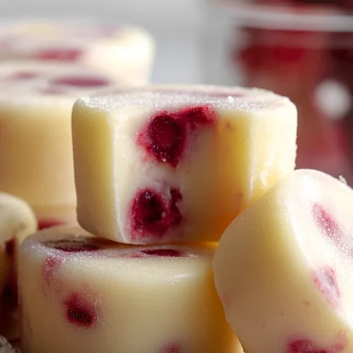 lemon-raspberry frozen yogurt bites